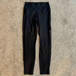 Victoria’s Secret PINK Ultimate Women's Size S Black Sheer Ankle Leggings